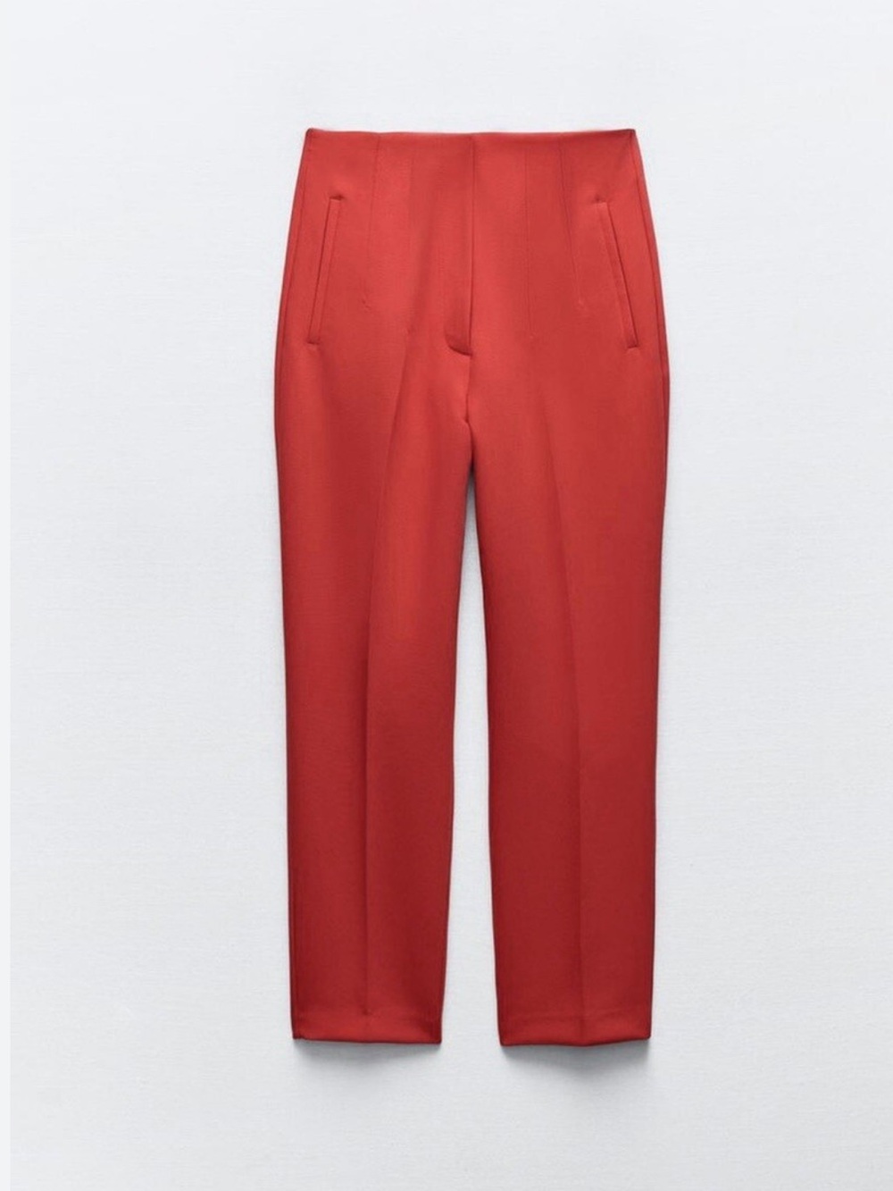 Zara Coral Pink High-Rise Trousers size XS